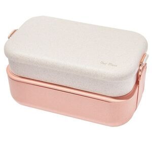 Our Place Layered Bento Box Lunchbox Set Pink and Cream
